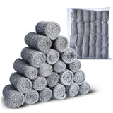 24 pcs Steel Wool Grade 0000 - Finest Grade for Furniture Cleaning, Mice Control