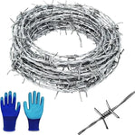 25 FT Roll Barbed Wire 16 Ga STRONG | 4-Point | 5