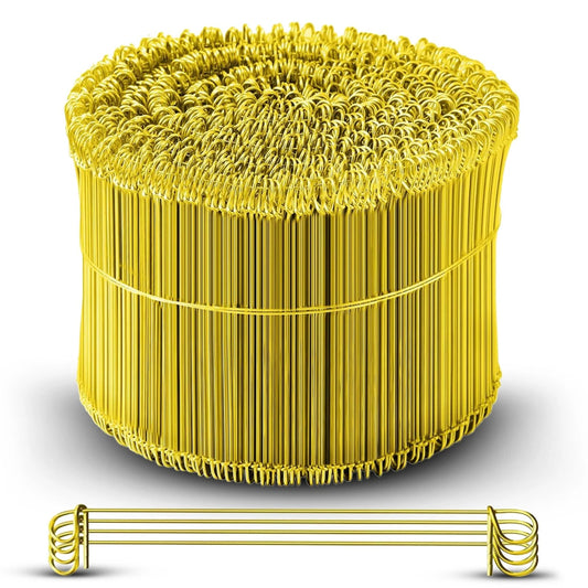 6 Inch x 1000pc YELLOW PVC COATED Double Loop Rebar Wire Tie, 16 Gage SIMBASTEEL