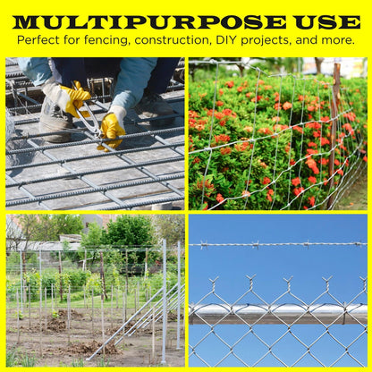 Galvanized Solid Wire 9GAx50,  14GAx100,  16GAx200, Silver. DIY - Multi-purpose.