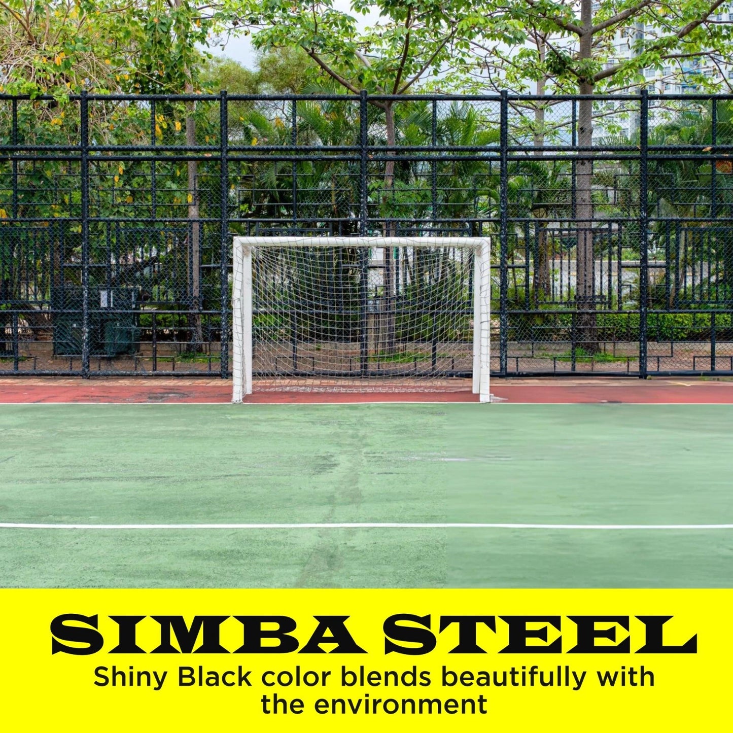 BLACK PVC Coated Galvanized Steel 4X50 ft Chain Link Fence Fabric 11.5 GA SIMBA