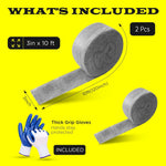 2 Pack Steel Wool 3 x 10FT each + Gloves, Mice Control, Keep Home Safe, Gap Fill