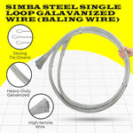 50/ 100/250 pcs Baling Wire 14GA x 14 FT Single Loop Galvanize Wire Paper, Metal