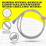 50/ 100/250 pcs Baling Wire 14GA x 14 FT Single Loop Galvanize Wire Paper, Metal