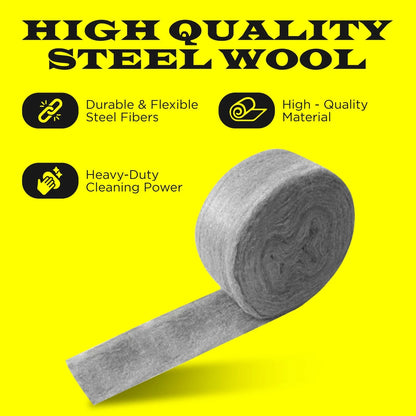 2 Pack Steel Wool 3 x 10FT each + Scissor + Gloves, Mice Control, Keep Home Safe