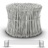 8 Inch x 1000pc STAINLESS STEEL Double Loop Rebar Wire Ties, 17 Gage, SIMBASTEEL