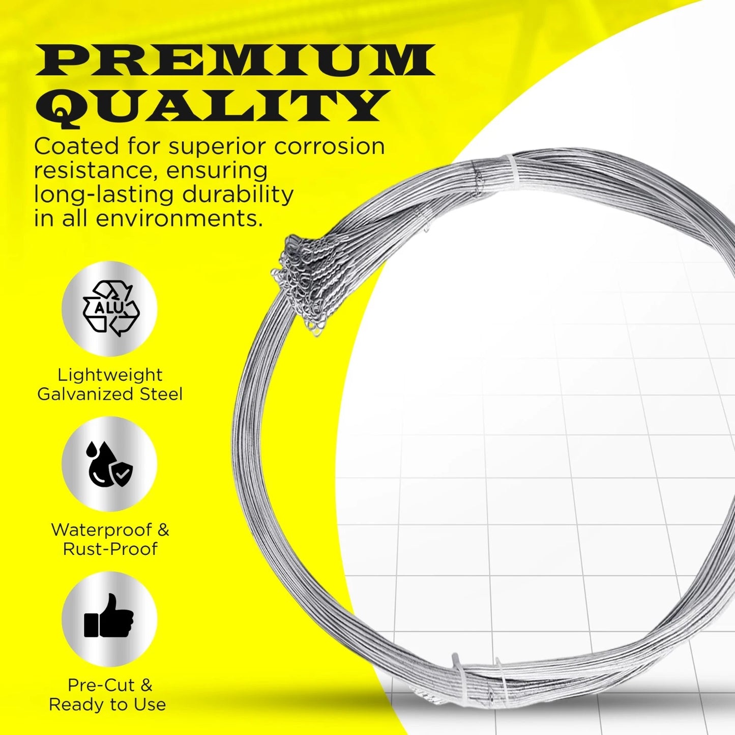 50/ 100/250 pcs Baling Wire 14GA x 14 FT Single Loop Galvanize Wire Paper, Metal