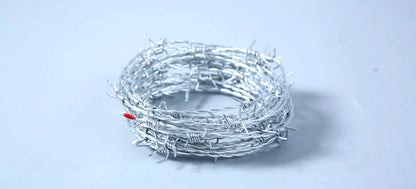 25 FT Roll Barbed Wire 16 Ga STRONG | 4-Point | 5" Spacing | Free Gloves | SIMBA STEEL